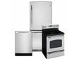 GE Stainless Steel Dishwasher,  20.2 Cu. Ft. Bottom-Mount Refrigerator and